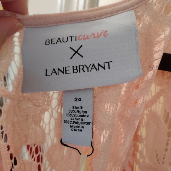 NWT Beautifcurve X Lane Bryant Pink Lace Sheath Dress in Size 24 - Picture 13 of 13